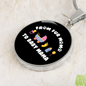 From Fur Mama Cat Circle Necklace Stainless Steel or 18k Gold 18-22"-Express Your Love Gifts