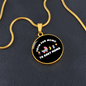 From Fur Mama Cat Circle Necklace Stainless Steel or 18k Gold 18-22"-Express Your Love Gifts