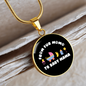 From Fur Mama Cat Circle Necklace Stainless Steel or 18k Gold 18-22"-Express Your Love Gifts