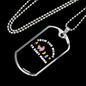 From Fur Mama to Baby Mama Cat Necklace Stainless Steel or 18k Gold Dog Tag 24" Chain-Express Your Love Gifts