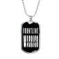 Front Line Warrior Necklace Nurse Stainless Steel or 18k Gold Dog Tag W 24"-Express Your Love Gifts