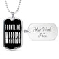 Front Line Warrior Necklace Nurse Stainless Steel or 18k Gold Dog Tag W 24"-Express Your Love Gifts