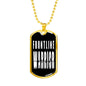 Front Line Warrior Necklace Nurse Stainless Steel or 18k Gold Dog Tag W 24"-Express Your Love Gifts