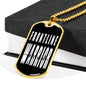 Front Line Warrior Necklace Nurse Stainless Steel or 18k Gold Dog Tag W 24"-Express Your Love Gifts