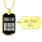 Front Line Warrior Necklace Nurse Stainless Steel or 18k Gold Dog Tag W 24"-Express Your Love Gifts