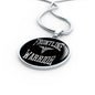 Frontline Warrior Cadeceus Circle Necklace Stainless Steel or 18k Gold 18-22"-Express Your Love Gifts
