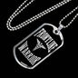 Frontline Warrior Distressed Caduceus Stainless Steel or 18k Gold Dog Tag W 24" Medical Worker Gift-Express Your Love Gifts