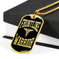 Frontline Warrior Necklace Caduceus Pendant Stainless Steel or 18k Gold Dog Tag W 24"-Express Your Love Gifts
