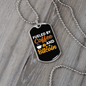 Fueled by Coffee & Bitcoin Crypto Necklace Stainless Steel or 18k Gold Dog Tag 24" Chain-Express Your Love Gifts