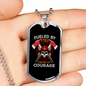 Fueled By Fire Necklace Stainless Steel or 18k Gold Dog Tag 24" Chain-Express Your Love Gifts