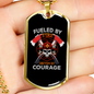 Fueled By Fire Necklace Stainless Steel or 18k Gold Dog Tag 24" Chain-Express Your Love Gifts
