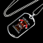 Fueled By Fire Necklace Stainless Steel or 18k Gold Dog Tag 24" Chain-Express Your Love Gifts