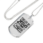 Fueled By Jesus Necklace Stainless Steel or 18k Gold Dog Tag 24" Chain-Express Your Love Gifts