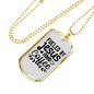 Fueled By Jesus Necklace Stainless Steel or 18k Gold Dog Tag 24" Chain-Express Your Love Gifts