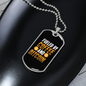 Fuelled by Coffee and Bitcoin Crypto Necklace Stainless Steel or 18k Gold Dog Tag 24" Chain-Express Your Love Gifts