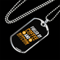 Fuelled by Coffee and Bitcoin Crypto Necklace Stainless Steel or 18k Gold Dog Tag 24" Chain-Express Your Love Gifts