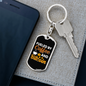 Fuelled By Coffee Crypto Keychain Stainless Steel or 18k Gold Dog Tag Keyring-Express Your Love Gifts