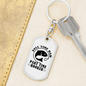 Fulltime Dad Part Time Hooker Fishing Keychain Stainless Steel or 18k Gold Dog Tag Keyring-Express Your Love Gifts