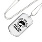 Fulltime Dad Part Time Hooker Fishing Necklace Stainless Steel or 18k Gold Dog Tag 24" Chain-Express Your Love Gifts