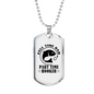 Fulltime Dad Part Time Hooker Fishing Necklace Stainless Steel or 18k Gold Dog Tag 24" Chain-Express Your Love Gifts