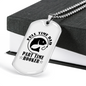Fulltime Dad Part Time Hooker Fishing Necklace Stainless Steel or 18k Gold Dog Tag 24" Chain-Express Your Love Gifts