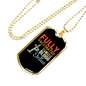 Fully Vaccinated By Jesus Necklace Stainless Steel or 18k Gold Dog Tag 24" Chain-Express Your Love Gifts