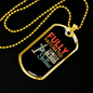 Fully Vaccinated By Jesus Necklace Stainless Steel or 18k Gold Dog Tag 24" Chain-Express Your Love Gifts