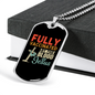 Fully Vaccinated By Jesus Necklace Stainless Steel or 18k Gold Dog Tag 24" Chain-Express Your Love Gifts