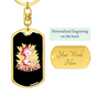 Funkentuscha Swivel Electrician Keychain Dog Tag Stainless Steel or 18k Gold-Express Your Love Gifts