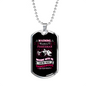 Funny Fishing Necklace Stainless Steel or 18k Gold Dog Tag 24" Chain-Express Your Love Gifts