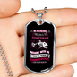 Funny Fishing Necklace Stainless Steel or 18k Gold Dog Tag 24" Chain-Express Your Love Gifts