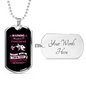 Funny Fishing Necklace Stainless Steel or 18k Gold Dog Tag 24" Chain-Express Your Love Gifts