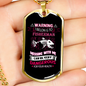 Funny Fishing Necklace Stainless Steel or 18k Gold Dog Tag 24" Chain-Express Your Love Gifts