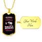 Funny Fishing Necklace Stainless Steel or 18k Gold Dog Tag 24" Chain-Express Your Love Gifts