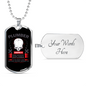 Funny Plumber Necklace Stainless Steel or 18k Gold Dog Tag 24" Chain-Express Your Love Gifts