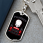 Funny Plumber Swivel Keychain Dog Tag Stainless Steel or 18k Gold-Express Your Love Gifts