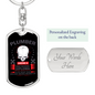 Funny Plumber Swivel Keychain Dog Tag Stainless Steel or 18k Gold-Express Your Love Gifts