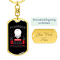 Funny Plumber Swivel Keychain Dog Tag Stainless Steel or 18k Gold-Express Your Love Gifts