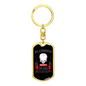 Funny Plumber Swivel Keychain Dog Tag Stainless Steel or 18k Gold-Express Your Love Gifts