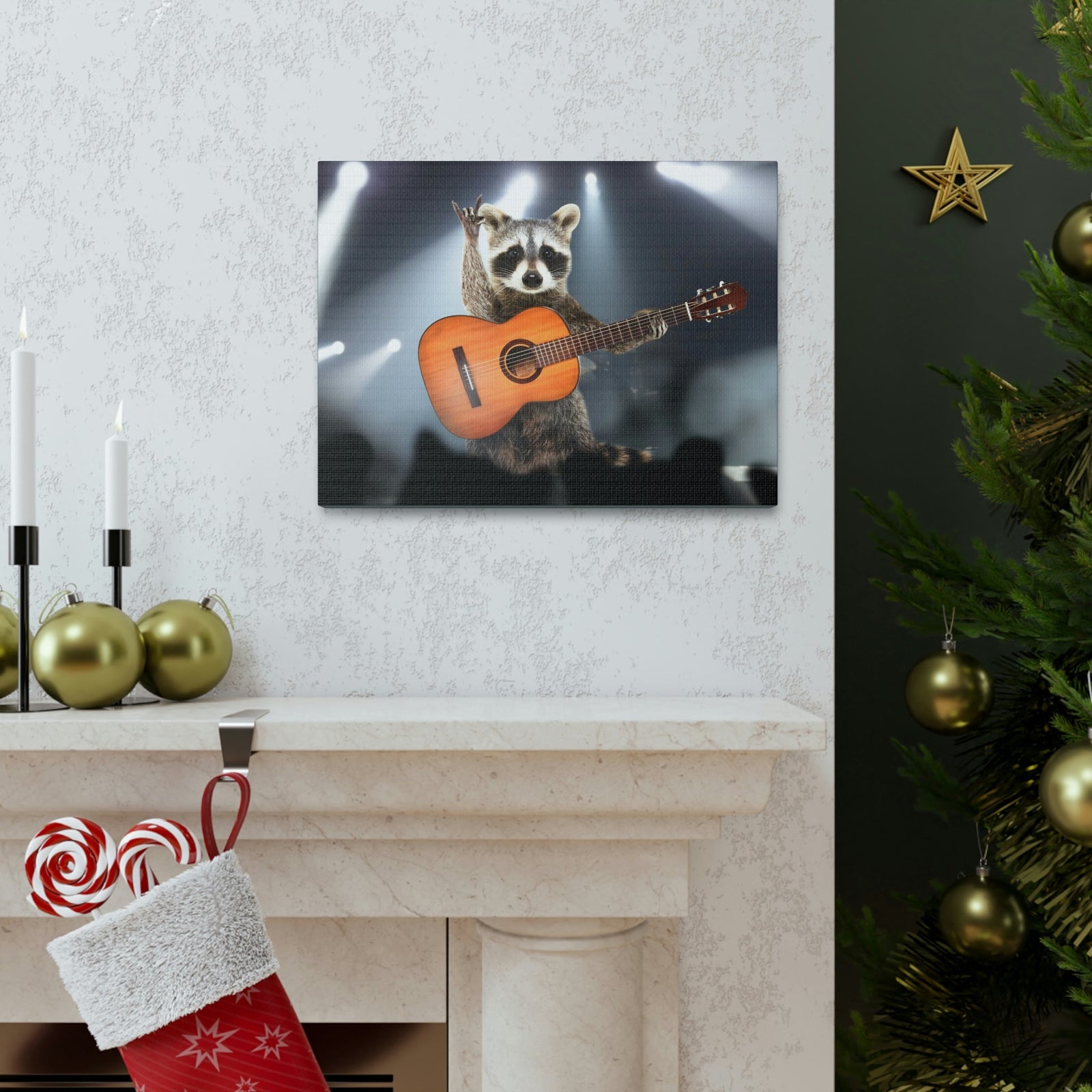 Funny Raccoon Silly Raccoon Inside Wall Art Ready to Hang Unframed-Express Your Love Gifts