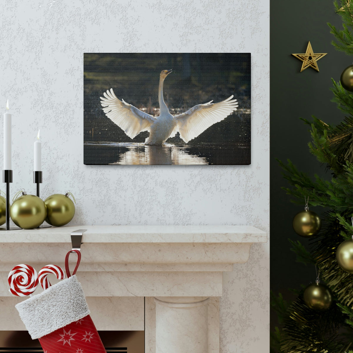 Funny Whooper Silly Whooper Scene Outside Wall Art Ready to Hang Unframed-Express Your Love Gifts