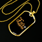 Fur Mama Necklace Stainless Steel or 18k Gold Dog Tag 24" Chain-Express Your Love Gifts