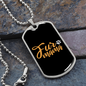 Fur Mama Necklace Stainless Steel or 18k Gold Dog Tag 24" Chain-Express Your Love Gifts