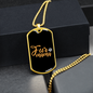 Fur Mama Necklace Stainless Steel or 18k Gold Dog Tag 24" Chain-Express Your Love Gifts