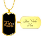 Fur Mama Necklace Stainless Steel or 18k Gold Dog Tag 24" Chain-Express Your Love Gifts
