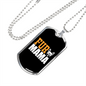 Fur Mama White Necklace Stainless Steel or 18k Gold Dog Tag 24" Chain-Express Your Love Gifts