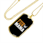 Fur Mama White Necklace Stainless Steel or 18k Gold Dog Tag 24" Chain-Express Your Love Gifts