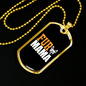 Fur Mama White Necklace Stainless Steel or 18k Gold Dog Tag 24" Chain-Express Your Love Gifts