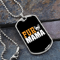 Fur Mama White Necklace Stainless Steel or 18k Gold Dog Tag 24" Chain-Express Your Love Gifts