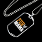 Fur Mama White Necklace Stainless Steel or 18k Gold Dog Tag 24" Chain-Express Your Love Gifts